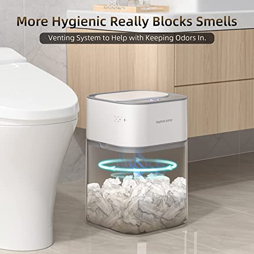 MOPALL Bathroom Trash Can with lids, 4 Gallon Automatic Trash Cans
