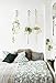 Mkono Macrame Plant Hangers Indoor Outdoor Hanging Planter Basket Cotton Rope 4 Legs 41 Inch, 2 Pack, Ivory