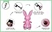 GOOSH 5 Feet Tall Easter Inflatable Pink Bunny Holds a Basket The Easter Eggs, Blow Up Inflatables with Bright Light for Holiday Party Indoor, Outdoor, Yard, Garden, Lawn Decorations