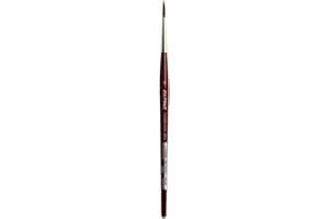 da Vinci Watercolor Series 5580 CosmoTop Spin Paint Brush, Round Synthetic with Red Handle, Size 4 (5580-04)