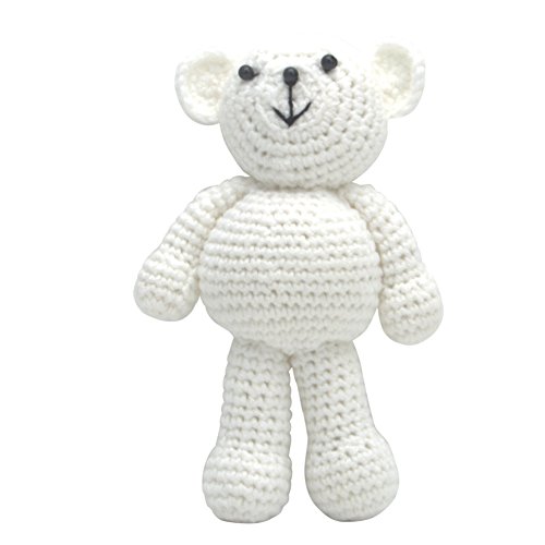 Tangc Newborn Baby Girls Boys Bear Photography Prop Photo Crochet Knit Toy Cute Gift (white)