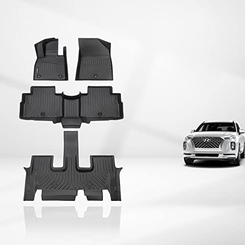 KELCSEECS Floor Mats Custom for Hyundai Palisade 2023 2022 2021 2020