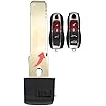 1x New Replacement Proxy Key Fob Remote Uncut Insert Blade Compatible with & Fit for Porsche - MPN KR55WK50138-11