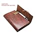 LJY 3-Pack Retro Style Traveler Notebook Leather Pen Holder Pencil Loop Stainless Steel Clip (Brown)