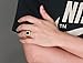 Mealguet Jewelry Stainless Steel Vintage Men's Ring with Agate Gemstone, Gold Plated, Size 12