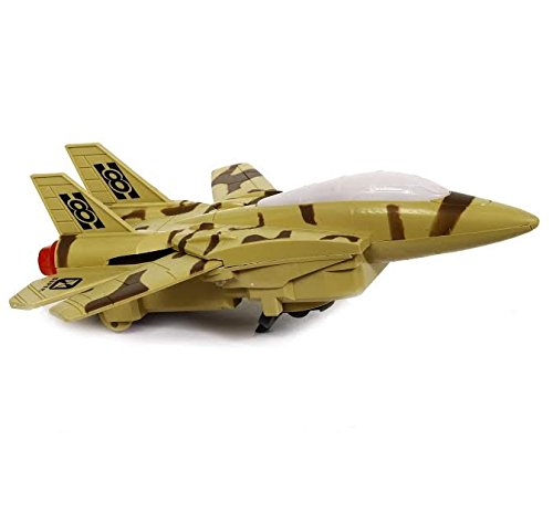 Dazzling Toys Riding Military Airplane Toy with Flashing Lights and Frightening Sounds.