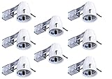 Hyperikon 4 Inch LED Recessed Lighting, 50W Max, Remodel Can, E26, Air Tight Housing, 8 Pack