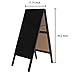 Modern Black Wood Large A-Frame Wet Erase Cafe Menu Board/Liquid Chalkboard Retail Storefront Signage