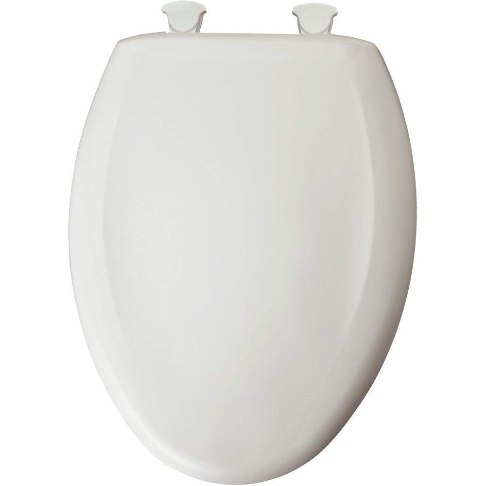 Bemis 1200SLOWT 160 Slow Sta-Tite Elongated Closed Front Toilet Seat, Euro White