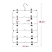 HAIMST 6 Tire Skirt Hangers with Clips Pants Hanger Space Saving Multi Layer Skirt Hanger for Pants, Slacks,Jeans Closet Hanger Organizer (3-Pack)