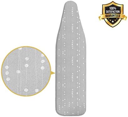 HOMILA Ironing Board Cover Silicone Coated Resists Scorching and Staining Ironing Board Padding 15" x 54" Premium Heavy Duty Cover and Pad