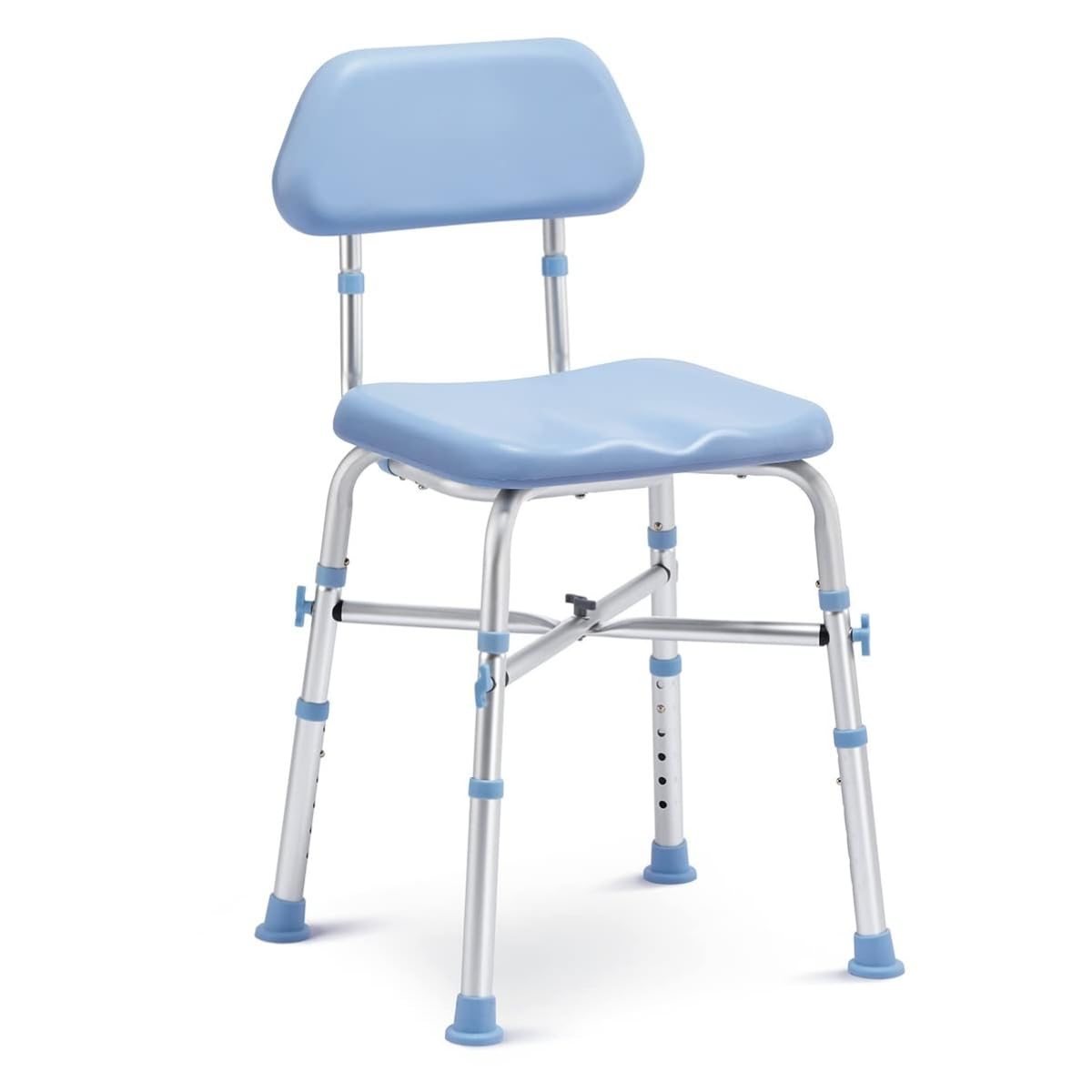 OasisSpace Heavy Duty Shower Chair with Back 500lbs, Padded Bathroom Chair for Inside Shower - Medical Tool-Free Anti Slip Shower Chair for Elderly, Senior, Handicap & Disabled