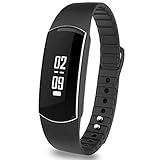 Fitness Tracker, Alisten Smart Band Activity Health Tracker Waterproof Smart Wristband Band Step for Distance Calories track, Sleep monitor, pedometer Bluetooth Bracelet for IOS and Android -Black