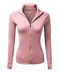 Doublju Stretchy Active Work-Out Zip-Up Jacket