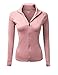 Doublju Stretchy Active Work-Out Zip-Up Jacket