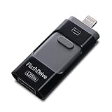256GB USB Flash Drives, for iPhone [3-in-1] Lightning OTG Jump Drive, iPad Memory Stick, iOS External Storage Expansion for iOS Android PC Laptops (256GB, Black)