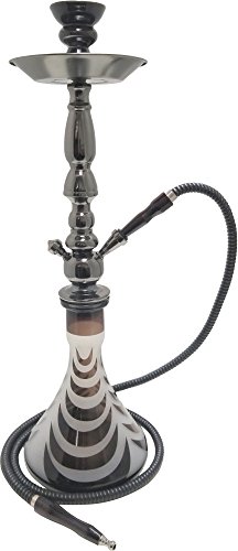 24" swirl hookah (black)