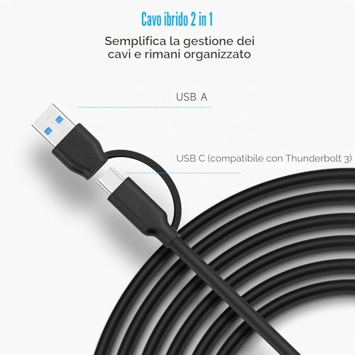 USB Hub Powered RSHTECH USB 3.2/USB C Hub 7 Ports with 3 10Gbps USB 3.2 Ports (2*Type-C, 1*Type-A), 4 USB 3.0 * 5Gbps Ports, 1m Data Cable, 24W USB C Hub Power Supply, RSH-A107C