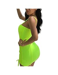 LUFENG - Vestido de noche para mujer con doble correa de espagueti