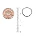 Ritastephens Sterling Silver Wide Shiny Huggie Polished Hoop Earrings, 14.5mm