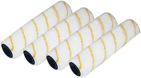 Arology 4 Pack 9" Paint Roller PVC Plastic Core Covers Professional Grade Provide Even and Beautiful Results, Great for Small Areas, Edges, Corners, Painting Trims