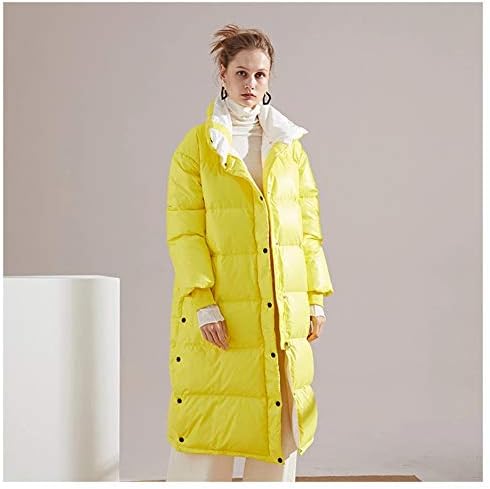 yellow shiny bubble coat