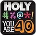 Holy Bleep You're How Old 40th Birthday 7-inch Plates
