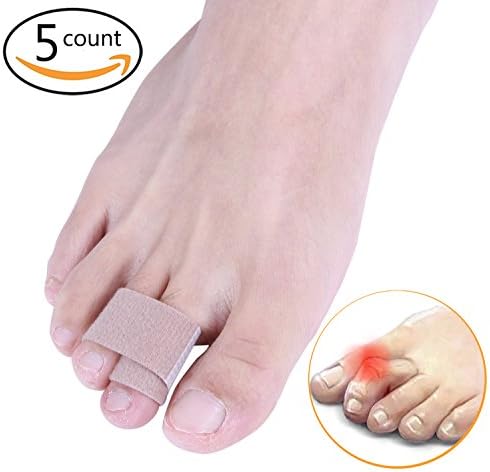 Broken Hammer Toe Straightener Splints Brace Corrector Wraps 5 Pack for Stability of The Crooked Toes Splint