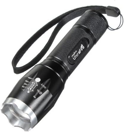 Silver Head Cree Xm-l T6 LED Flashlight Torch Zoom Focus + 18650 Charger Battery Kit(no Battery) (Silver-head Kit)