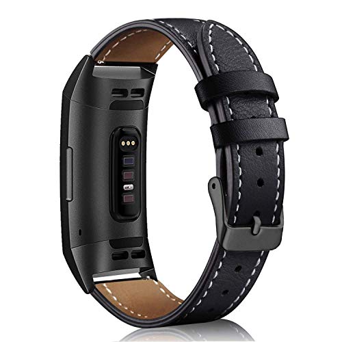 Mornex Leather Band Compatible with Fitbit Charge 3/ Charge