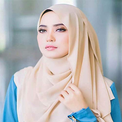 Scarf For Women KIKOY Super Soft Plain Bubble Chiffon Scarf Hijab Wrap Printe Shawls Headband Muslim Hijabs