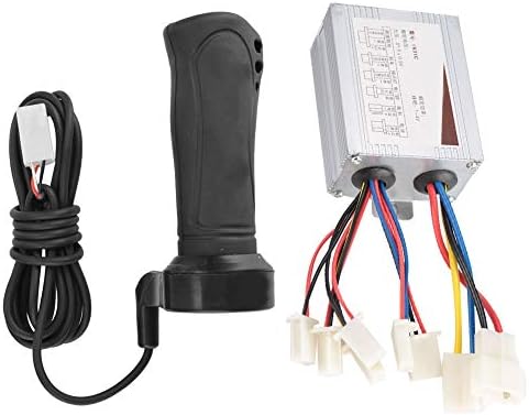 Dwawoo Brushed Speed Controller, 500W Motor Brushed Speed Controller & Throttle Grip for Electric Bicycle Scooter Tricycle