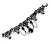 Lace Necklace with Black Gems