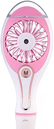 SZCHENGCI Spray Fan Portable Handheld Misting Fan USB Rechargeable for Home Office and Travel (Pink)