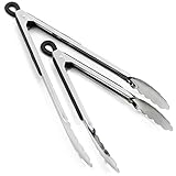 Stainless Steel Kitchen Tongs, MANLEHOM 9
