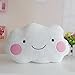 Dimart Cute White Smile Bowknot Clouds Plush Pillow Cushion