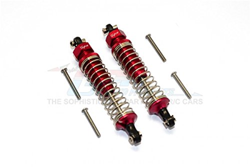 Traxxas TRX-4 Trail Defender Crawler Upgrade Parts Aluminum Front/Rear Adjustable Spring Dampers - 1Pr Set Red
