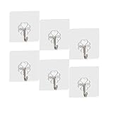 ZEYI 6 Pack Super Heavy Duty Seamless Hooks No Scratch Hooks with Electrostatic Adherence, Great Necessity for Bathroom Kitchen Wall & Ceiling Hanger