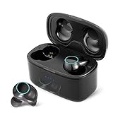 Wireless Earbuds Bluetooth 5.0 Wireless Sport Earbuds 60H Cycle Playtime 3D Stereo Sound Wireless Headphones Built-in Microphone, Sweatproof with Charging Case