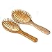 ELFINA Portable Paddle Brush, 100% Natural Bamboo Detangling Hair Brush for Scalp Massage, 2 Sizes Available---L