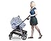 Kiddo Care Car Seat Cover I Canopy I stroller cover I Shopping Cart Cover I High Chair Cover I Multipurpose Canopy (Blue and White Stripes)