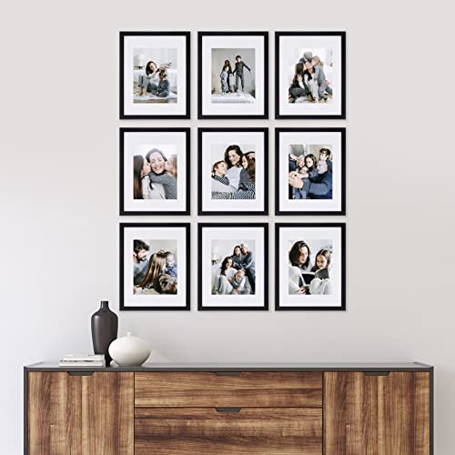 Sheffield Home 9 Piece Gallery Wall Frame Set, 11x14 in. matted to 8x10