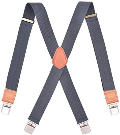 Mohsily サスペンダー メンズ X型 35ｍｍ幅 フォーマル 吊りバンド ズボン吊り ショルダー ブランド ブラック コーヒー
