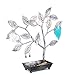 Flexzion Jewelry Display Tree Stand, Earring Necklace Holder Rack Organizer Tower Table Top Decor - Ideal for Bangles Pendants Anklet (Silver)