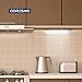 Coresmo Portable Wireless Closet Stick-on Anywhere 5-LED Motion Sensor Night Light Bar Under Cabinet Lighting Lamp (Battery Operated) (White)