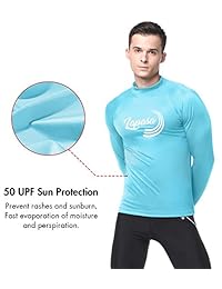 LAPASA - Bañador para hombre de manga larga con protección solar UPF50 + (98% anti-UV, para nadadores) M43
