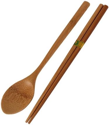 Bamboo Spoon and Chopsticks 1 set Wooden Spoon Simple Spoon Light Chopsticks