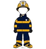 Advanced Graphics Cartoon Fireman Stand-in Life Size Cardboard Cutout Standup