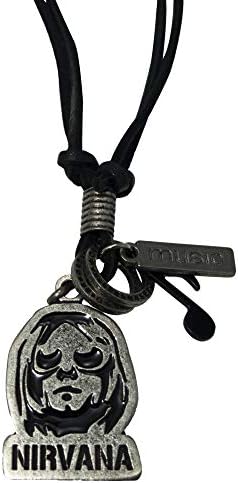 EbsemMusic Legends necklace, genuine leather cord Surfer jewelry for Men & Women, Leather, zamak