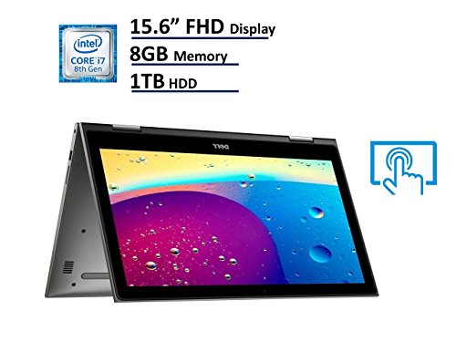 2018 Dell Inspiron 15 5000 5579 2-in-1 Laptop, 15.6in Full HD (1920×1080) IPS Touchscreen, Intel 8th Gen Quad-Core i7-8550U, 8GB DDR4, 1TB HDD, Windows 10 64-bit (Renewed)